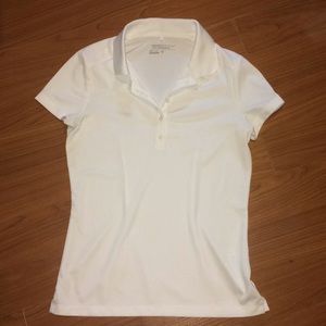 White Nike Golf Dri-Fit Polo